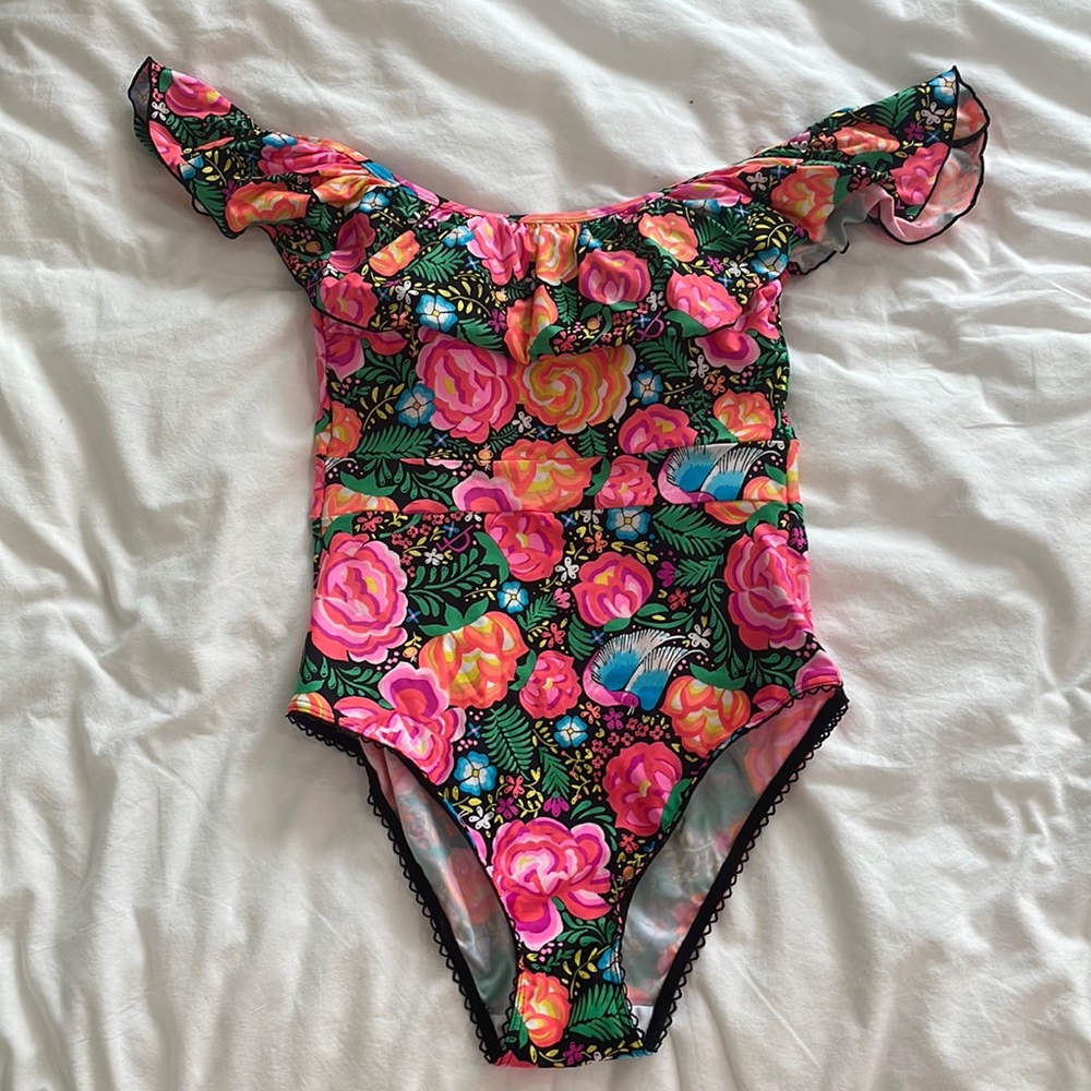 One piece swimsuit never worn! Multi colored